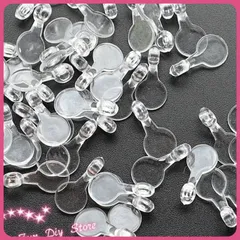 送料無料¥300♡100個♡16×8㎜カボション用接続パーツ♡デコチャームパーツ