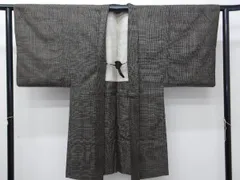 P40433　古い　本場　大島紬　羽織　古布古裂　男物　k