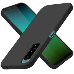新品 Xperia 5 IV ケース シリコン SO-54C SOG09 スマホケース ソフト 薄型 エスクペリア 5IV カバー 耐衝撃 黒 軽量 スリム ストラップホール付き ブラック