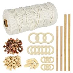 〈数量限定〉初心者マクラメキット コットン 手芸 ハンドメイド 壁飾り テーブルクロス バッグ かぎ編み