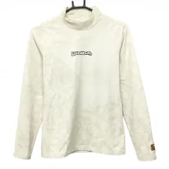 ラウドマウス 長袖ハイネックシャツ ライトベージュ 英字柄 裏微起毛 レディース M ゴルフウェア LOUDMOUTH