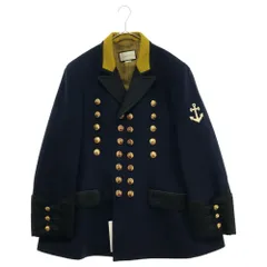 GUCCI (グッチ) 19AW コレクションライン アンカーパッチ ウール コート ネイビー 579081 ZACXBのサムネイル