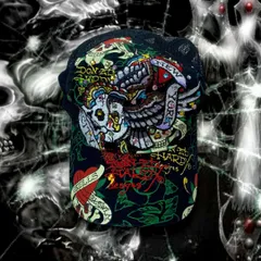 Ed Hardy タトゥーアート y2k フェアリーグランジ ラインストーン メッシュキャップのサムネイル