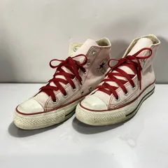 CONVERSE コンバース ALL STAR ハイカットスニーカー 24.5cm 薄ピンク×赤　(管理番号：OKU9433/H4-80)