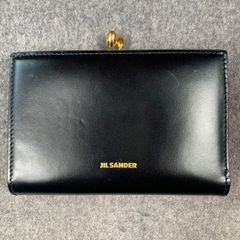 JIL SANDER ジルサンダー 二つ折り財布 がま口 GOJI コンパクトウォレット レザー ブラック