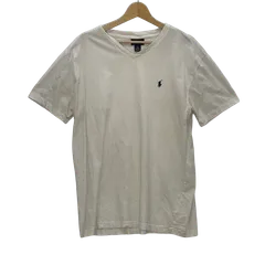 Polo by Ralph Lauren/ポロバイラルフローレン ポニー刺繡 半袖 Tシャツ ワンポイント刺繡 CHINA製 メンズ M ホワイト