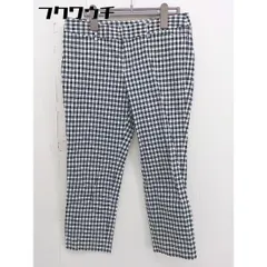 ◇ UNITED ARROWS ユナイテッドアローズ ストレッチ ギンガムチェック パンツ サイズ40 ホワイト ブラック レディース  【中古】 【1112030001762】