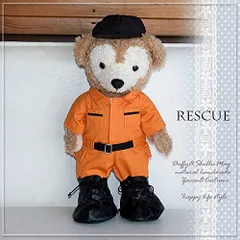レスキュー隊コスチューム消防士resqueハンドメイド ダッフィーシェリーメイSサイズ43cm本格的!