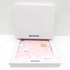 【小牧店】未使用　MIKIHOUSE　ミキハウス　バスポンチョ＆ガーゼハンカチ　ドット柄　ピンク 【I426-2043】