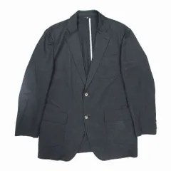 LANVIN COLLECTION ランバンコレクション リネン テーラード ジャケット 2B ブレザー 春夏 上着 サイズ50 XL 黒 メンズ 【中古】