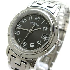 エルメス  クリッパー レディース ガンブラック文字盤 CL4.210 HERMES 婦人 クォーツ 稼動品