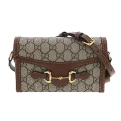 GUCCI （グッチ） ホースビット 1955 ミニバッグ バッグ ショルダー/メッセンジャーバッグ GGｽﾌﾟﾘｰﾑ Brown ブラウン 699296 unused:S 【中古】