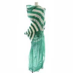 イッセイミヤケ ISSEY MIYAKE 23AW CASSINI Dress ドレス ワンピース 2 グリーン オフホワイト IM33FH016 /DO ■OS