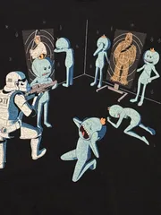 Star Wars Rick and Morty　スターウォーズ　リック＆モーティー　ヴィンテージ　Tシャツ　ブラック　ムービーtシャツ　映画　L   ジョージルーカス　ダースベイダー