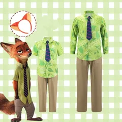 ズートピア ニック・ワイルド コスプレ衣装　小道具セット ズートピア Zootopia 二ック・ワイルド コスプレ 衣装