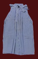紳士　メンズ　袴　行燈　青縦縞　腰ベラ付き　美品　紐下丈95cm,92cm,83,87　 行灯型 メンズ 紳士 殿方 卒業式 成人式 結婚式 新郎