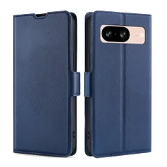 【迅速発送】ピクセル8 ケース 手帳型 ソフト Google Pixel 8 用 カード収納 革 スマホケース SUGOIDAN ケースカバー レザー スタンド機能 薄型 軽量 耐衝撃 全面保護（ブルー）