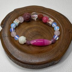 デザブレ クンツァイト 翡翠 沈香他 上質上品 天然石ブレスレット