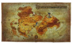 【中古】タオル・手ぬぐい [単品] ワールドマップグラフィッククロス 「PS5ソフト ファイナルファンタジーXVI コレクターズエディション」 同梱品