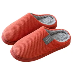 レディース スリッパ 暖かい もこもこ 冬用 室内用 洗える 防滑 ルームシューズ おしゃれ レッド