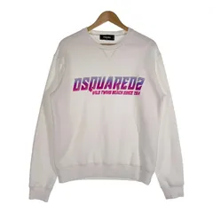 DSQUARED2 ディースクエアード グラデーションロゴ スウェットクルーネックトレーナー ホワイト S74GU0681 S25516 Size M