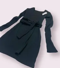 未使用品 SLY 2WAY TIE MINI  ワンピース 黑 綿混素材 030DSY83-0960