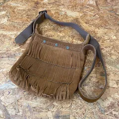 【2】MINNETONKA  ミネトンカ フリンジ ショルダーバッグ レザー 革
