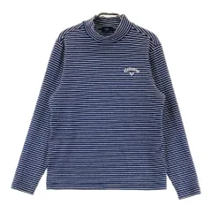 サイズ：M CALLAWAY キャロウェイ 2022年モデル ハイネック 長袖Tシャツ ボーダー柄 ネイビー系 [240101355869]# ゴルフウェア メンズ ストスト