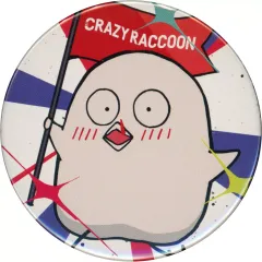 【中古】バッジ・ピンズ おぼ(Crazy Raccoon) 缶バッジB(ミニキャラ/左向き) 「CR FES 2024」 缶バッジくじ景品