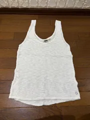 ロキシー　ROXY　タンクトップ　ノースリーブ　ニット　白　レディース　キッズ　Sサイズ