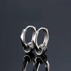 シルバー フープ リング ピアス ストリート