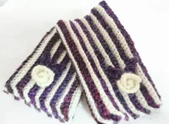 指先フリー ハンドメイド 手編み ハンドマスク