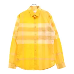 BURBERRY LONDON (バーバリーロンドン) チェック総柄ロングスリーブドレスシャツ イエロー 8065974のサムネイル
