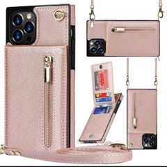 スマホショルダー  iPhoneスマホカバー ケース ピンク 小銭入れ カードケース アイフォン14 13 12 11 SE pro Max plus mini かわいい オシャレ アイフォーン ショルダーストラップ付  スマートフォンカバー