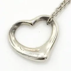 TIFFANY&CO ティファニー　オープンハート　ネックレス　925 シルバー エルサ・ペレッティ 定番　人気　シンプル　【レディース】【中古】【送料無料】
