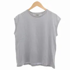 オーラリー AURALEE SEAMLESS CREW NECK SLEEVELESS ノースリーブ Tシャツ カットソー 1 青 ブルー /UDのサムネイル