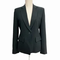 ダナキャランニューヨーク DKNY 美品 テーラードジャケット ブレザー 1B 黒 ブラック 6 約M