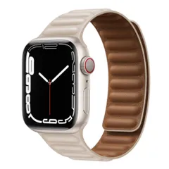 キッソス（ＫＩＳＳＯＳ） Apple Watch アップルウォッチ レザーバンド 49mm 45mm 44mm 42mm ultra ウルトラ 男女兼用 (ホワイト) [ホワイト]