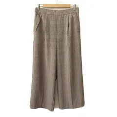 ザショップティーケー THE SHOP TK パンツ ワイド グレンチェック L グレージュ