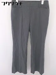 ◇ MK MICHEL KLEIN エムケーミッシェルクラン ストレッチ フレアパンツ サイズ40 ブラック グレー レディース  【1109070002798】