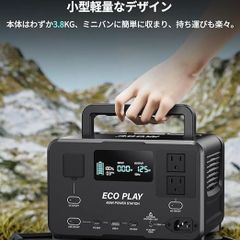 Eco Play EP400 ポータブル電源 大容量 256Wh リン酸鉄リチウムイオン
