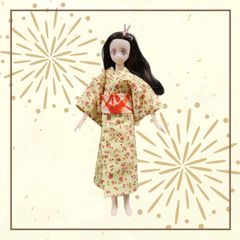 1/6ドール用浴衣セット　花柄　和服