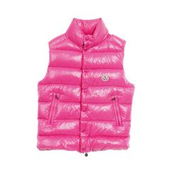 モンクレール MONCLER ダウンベスト ピンク ナイロン ベスト メンズ Used B