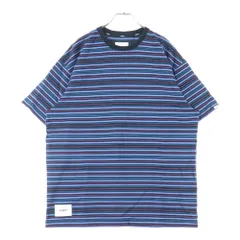 【新品・L】WTAPS ボーダーTシャツ221ATDT-CSM29 BLUE 新品・L】WTAPS ボーダーTシャツ221ATDT-CSM29 BLUE