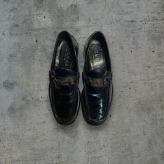 GUCCI グッチ｜ホースビットローファー シェリーライン ブラックレザー 41E（約26.5cm） イタリア製