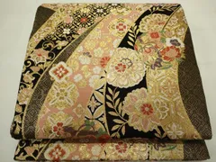 YU-039 袋帯 本箔佐賀錦 花喰鳥 鳳凰 華紋 組紐 金銀 箔 六通 高級 最高級袋帯「引箔に刺繍 鶴と鳳凰に唐花華紋」 | 販売着物商品