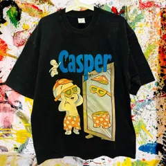 キャスパー メンズ Tシャツ 半袖 春 夏 ケミカルウォッシュ L XL キャスパーTシャツ ゴーストキャラクターTシャツ 90sアニメTシャツ アメコミTシャツ レトロホラー キッズ映画Tシャツ 海外アニメTシャツ ヴィンテージTシャツ かわいいゴースト