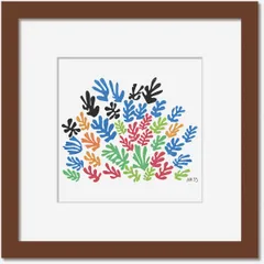 名画 シンプルアート アンリ・マティス 署名入り La Gerbe 花束 ブラウンフレーム LLサイズ 額入り シンプル インテリア アート 入門 絵画 おしゃれ 壁掛け 絵