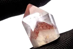 気まぐれ値下げ☆特大☆赤水晶☆六角柱☆台座つき天然石置物