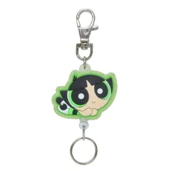 【メール便】パワーパフガールズ キーリング ラバーリールキーホルダー バターカップ エスケイジャパン 鍵ホルダー キャラクター グッズ のサムネイル